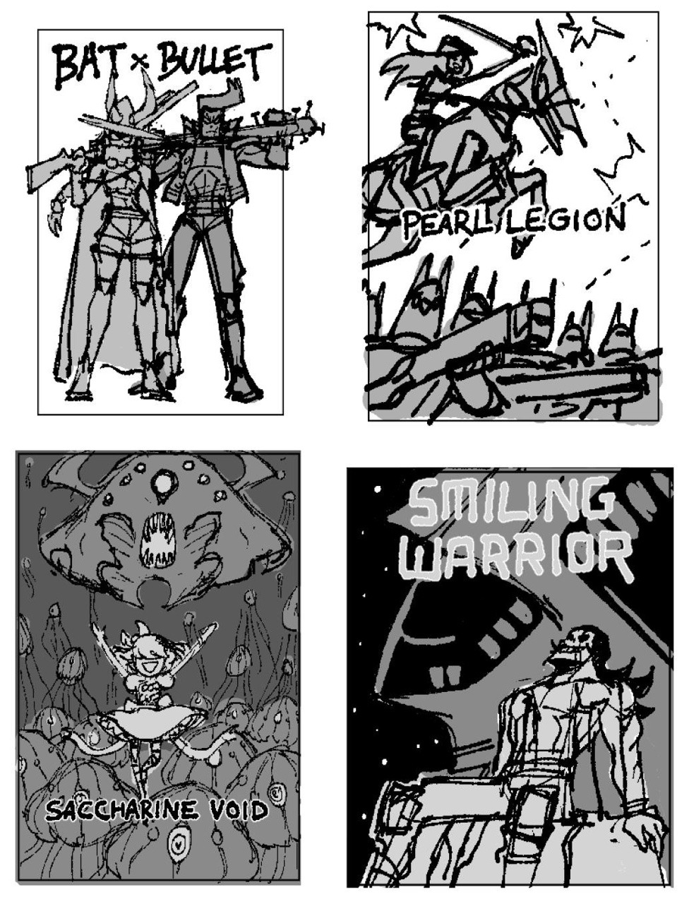 'Smiley Kingdom' thumbnail sketches (2019)